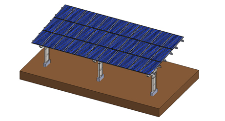 Montaje de cochera solar